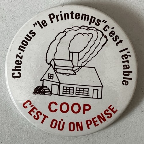 Vtg pinback chez nous le - pinback, chez-nous