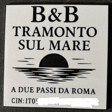 Targa CIN per affitti brevi hotel, b&b, casa vacanze