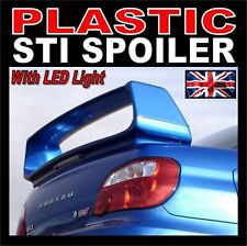 Spoiler stivale posteriore ABS PLASTICA + luce led PER SUBARU IMPREZA WRX STI 7 8 9 01-07