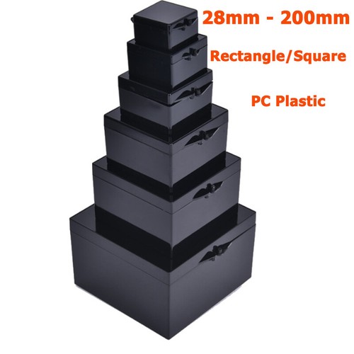 Scatola plastica quadrata nera - scatola,