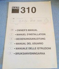 NAD 310 MANUALE VERSIONE 6 LINGUE