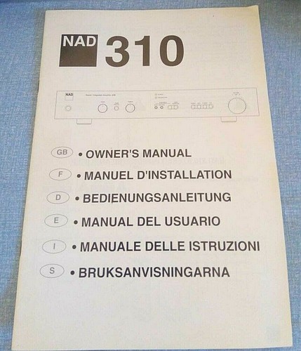 Nad 310 manuale versione - manuale,