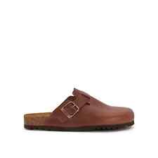 SCHOLL  CIABATTA UOMO IN PELLE CUOIO OLIVIER NEW