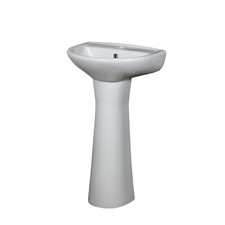 Lavabo con colonna in ceramica