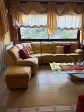 divano in vera pelle fiore in ottime condizioni 