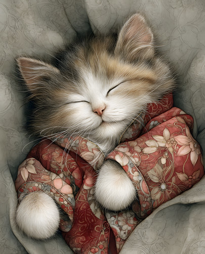 Cuscino gatto 8x10 che dorme