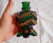 1800' - Bottiglia di Profumo in Cristallo Verde Boemo antico di alta qualità