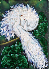 Kit ricamo perline pavone