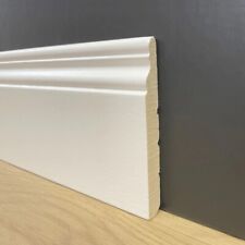 Battiscopa DUCALE in Legno Massello Ayous Laccato Bianco al metro varie altezze