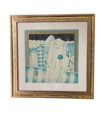 PAOLO GRIMALDI   SERIGRAFIA  40 X 40 CON  CORNICE  ORO MODERNO  OCCASIONE