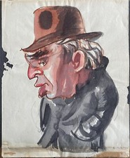 FEDERICO FELLINI caricatura su
