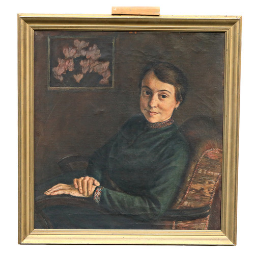 Dipinto olio ritratti donna - a,