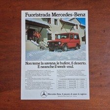 1985 Mercedes Classe G - Original AD Advertising Pubblicità Vintage
