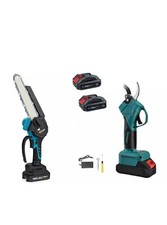 Cordless chainsaw and scissors