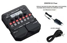 ZOOM G1 FOUR PEDALIERA MULTIEFFETTO PER CHITARRA LOOPER  PATTERN + ALIMENTATORE