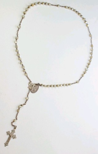 Rosario argento madreperla - ,