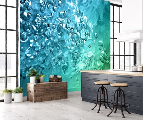 Carta parati blue - parati, 3d