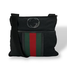 Borsa a tracolla Gucci ad incastro linea sherry logo deca nylon autentica dal Giappone