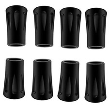 8Pcs Punte per Palo Trekking Protezioni di Ricambio, Piedini in Gomma per Escursionismo Nero 