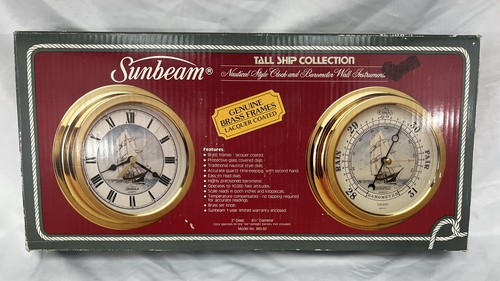 Barometro orologio ottone - e,