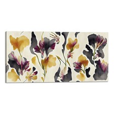 Quadro stampa su tela con vernice effetto dipinto - fiori floreale moderno