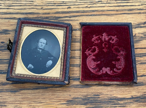 Antique daguerreotype cased - antique,