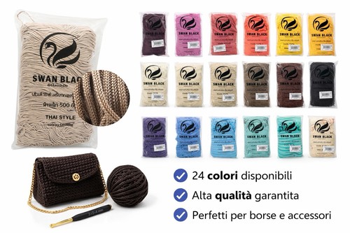 Cordino thai swan filato borse - swan,