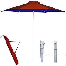 OMBRELLONE DA SPIAGGIA  220 6RIB. 32/32 TR.+PIN 160G POLY ROSSO