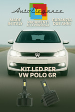 🔥 KIT LED D3S 6000K BIANCO CNBUS Anabbaglianti + Fendinebbia per VW Polo 6R 🔥