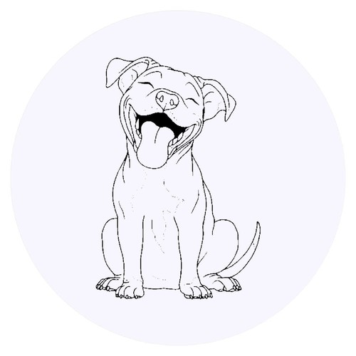 Adesivi happy pit bull - adesivi,