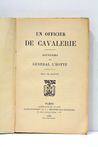 Officier cavalerie - un, de