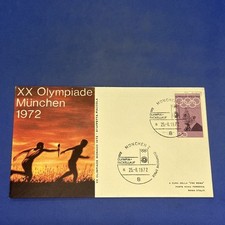 OLIMPIADE MONACO STAFFETTA FIACCOLA - Busta Primo Giorno FDC