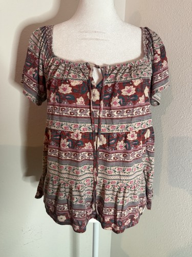 Top contadino floreale marca