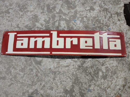 Insegna smaltata lambretta - insegna,