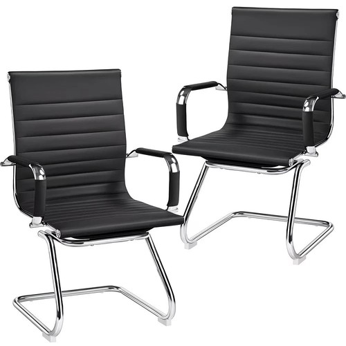 Set sedie nere ecopelle - sedie,