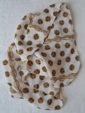 sciarpa donna 100% pura seta made in italy 130x32 cm fantasia con disegni 