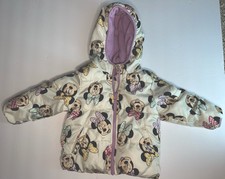 Disney Jumping Beans Minnie Mouse Puffer Jacket 3T cappotto invernale con cappuccio foderato in pile