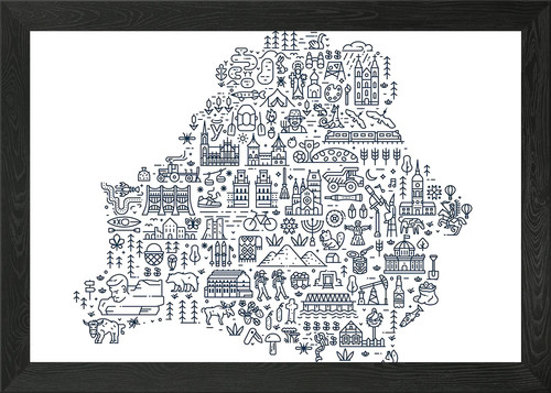 Poster mappa viaggio - poster,