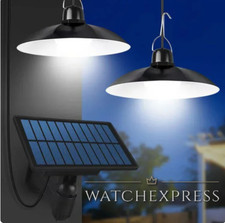 Lampada a sospensione solare a doppia testa lampada solare a 60 LED impermeabile