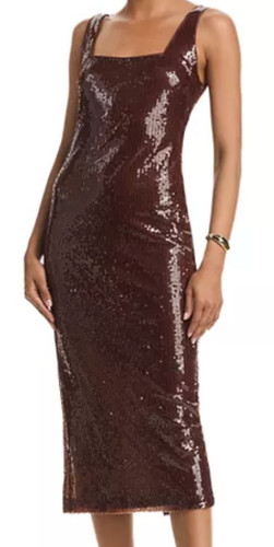 Aqua sequin midi dress size - sequin,