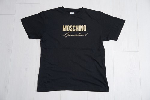 Moschino nero oro tshirt small - moschino,