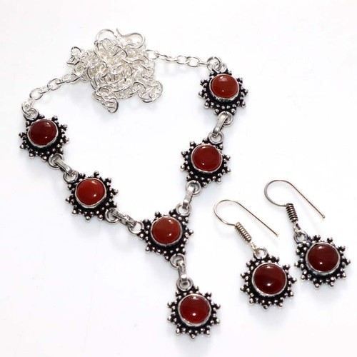 Set orecchini collana corniola