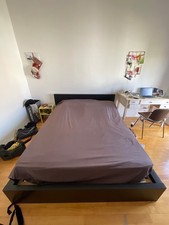 Struttura letto king size IKEA MALM con cassetto coordinato originale MALM nero 