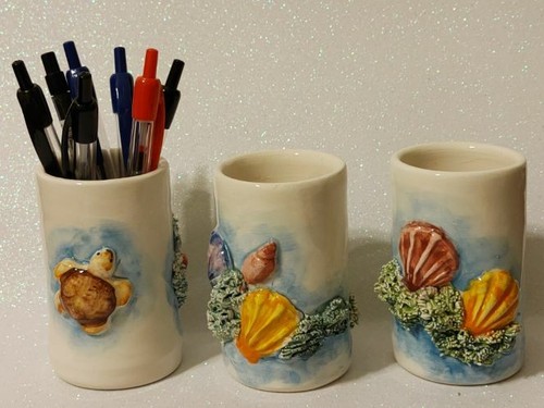 Portapenne ceramica fatta - ,