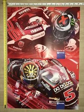 JORGE LORENZO JOHANN ZARCO POSTER YAMAHA M1 HONDA RCV MOTOGP SHARK HELMETS MOTO2