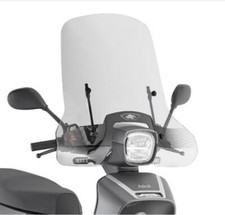 KAPPA Parabrezza Trasparente + Attacchi 47 X 72 Cm Per Askoll NGS3 2020-2023