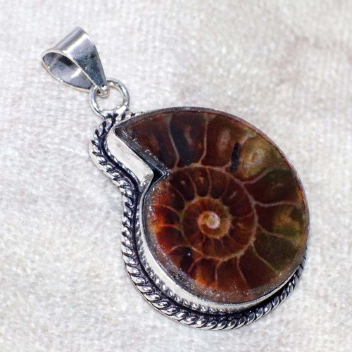 Ciondolo ammonite vetro - ammonite,