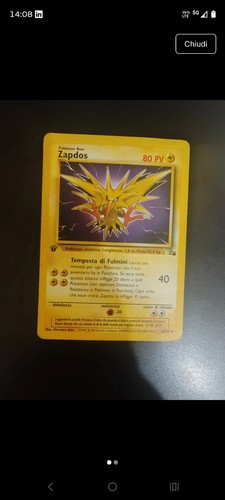 Zapdos fossil 1ª - 1ª, edizione