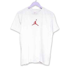 T shirt Jordan bianca con stampa rossa tinta unita - Taglia M uomo
