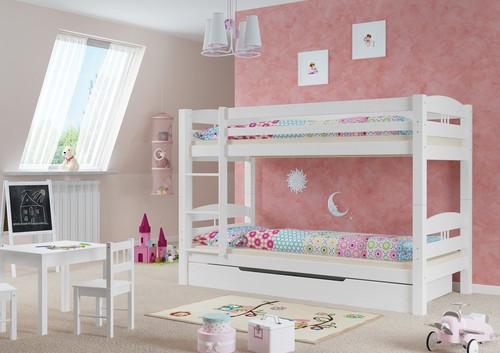 Letto castello bianco 90x200